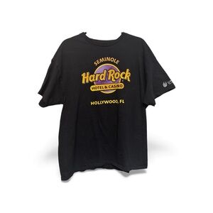 Hard Rock Cafe Hollywood, FL Black and Purple Tee XL